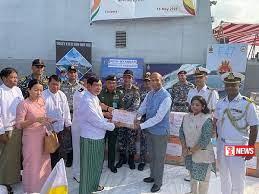 විපතට පත් මියන්මාරයට ඉන්දියාවෙන් ආධාර.