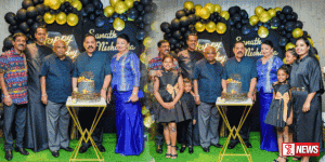 හිටපු ජනපති මහින්ද ඇතුළු මැතිඇමැතීන් පිරි සනත් නිශාන්තගේ උපන් දින සාදය – Photos