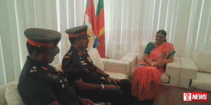 උතුරු පළාත් ආණ්ඩුකාරවරිය හා යාපනය නව ආරක්ෂක සේනා  ආඥාපති අතර හමුවක්