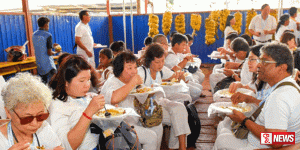 ඇමති අමරවීර දුන් දන්සලෙන් පිඟන් පන්සීයක් උස්සලා