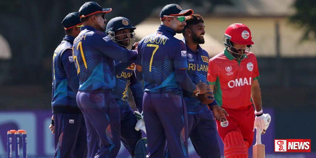 ඕමානයට එරෙහි ජයත් සමග ශ්රී ලංකාව ප්රසාද ලකුණු සටහනේ පෙරමුණට