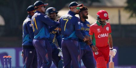 ඕමානයට එරෙහි ජයත් සමග ශ්රී ලංකාව ප්රසාද ලකුණු සටහනේ පෙරමුණට