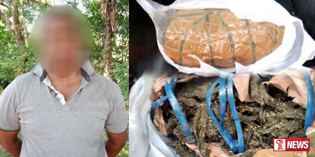 ත්රිකුණාමලය මොල්ලිපොතානේදී කේරළ ගංජා සමඟ පුද්ගලයෙකු නීතියේ රැහැනට