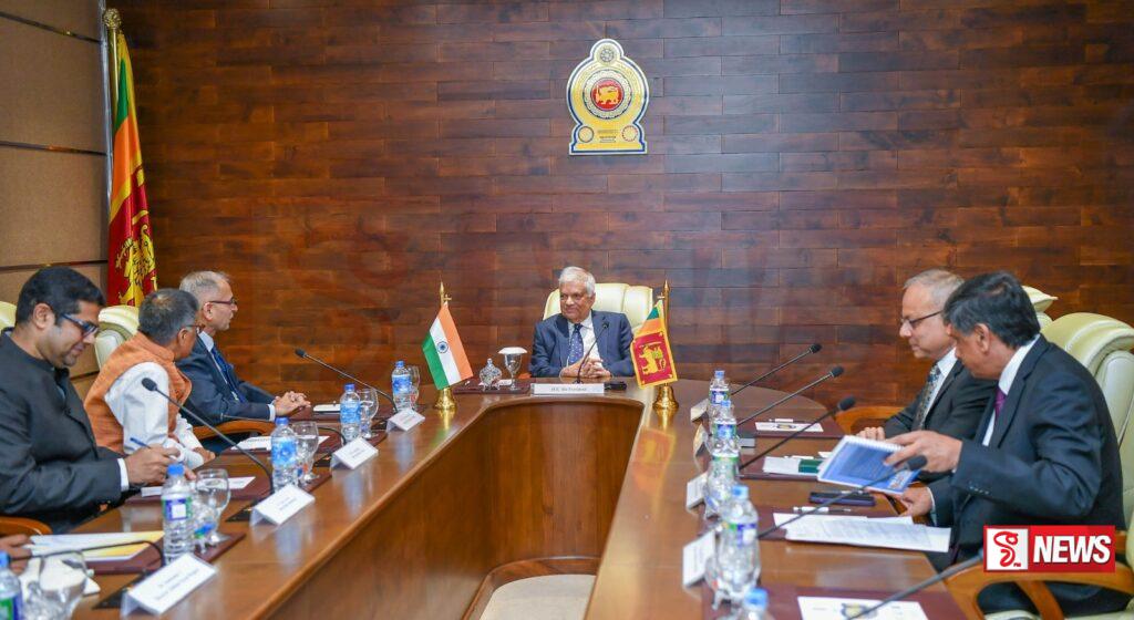 ජනපති සහ ඉන්දීය විදේශ ලේකම් අතර සාකච්චා .