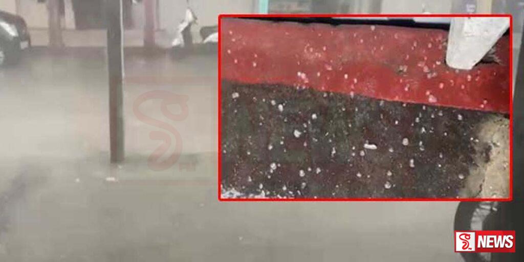 බුත්තලට අයිස් වැස්සක්