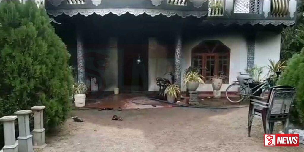 වවුනියාවේ නිවසකට ගිනි තබයි – කාන්තාවක් මරුට – 9ක් රෝහලට