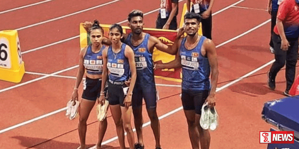 මිටර 400 4 මිශ්ර සහය ධාවන ඉසව්වේ රිදී පදක්කම ශ්රී ලංකාවට