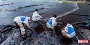 බොරතෙල් බැරල් 1,200ක් පැසිෆික් කලාපයේ සාගරයට කාන්දු වේ