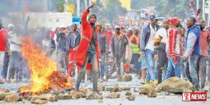 බදු වැඩි කිරීමට එරෙහිව විපක්ෂයේ විරෝධතා ප්රචණ්ඩකාරී මුහුණුවරක