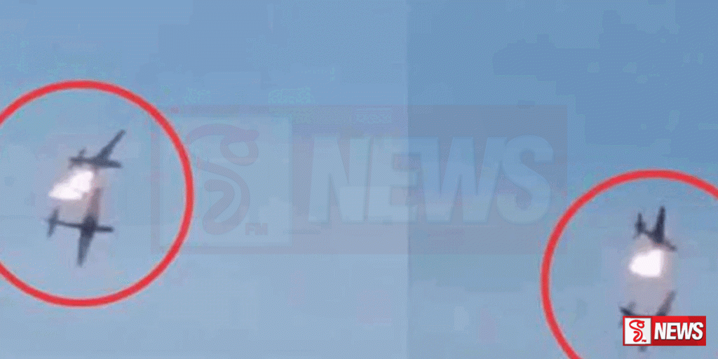 ගුවන් යානා දෙකක් එකිනෙක ගැටෙයි