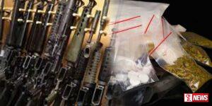 පොලිස් වැටලීමකින් මත්ද්රව්ය කිලෝ 385 ක් සහ ගිනි අවි හමුවේ