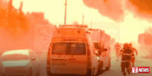 ගෑස් පිරවුම් හළක් ආශ්රිතව පිපිරීමක්