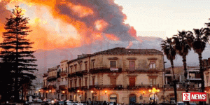 ඉතාලියේ එට්නා ගිනි කන්ද සක්රීය වේ