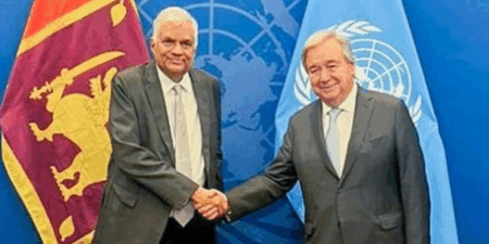 එක්සත් ජාතීන්ගේ මහ ලේකම් හා ජනපති අතර විශේෂ හමුවක්