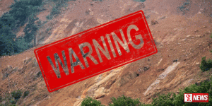 ඇහැළියගොඩට නායයෑම් පිළිබඳ රතු නිවේදන