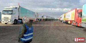 මානුෂීය ආධාර රැගත් ට්රක් රථ ඊජිප්තුව හරහා ගාසා තීරයට