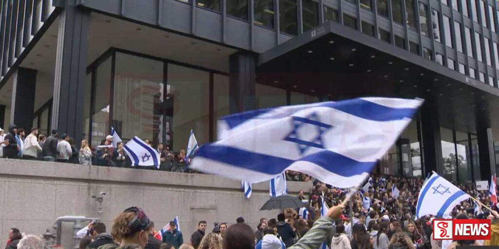 ඊශ්රායල රෝහලක් ඉදිරිපිට විරෝධතාවක්