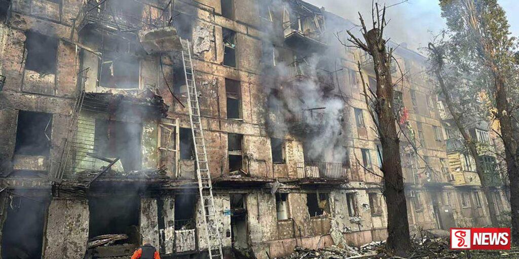 යුක්රේනයේ කාකිව්හි ගම්මානයකට රුසියාවෙන් මිසයිල ප්රහාරයක්