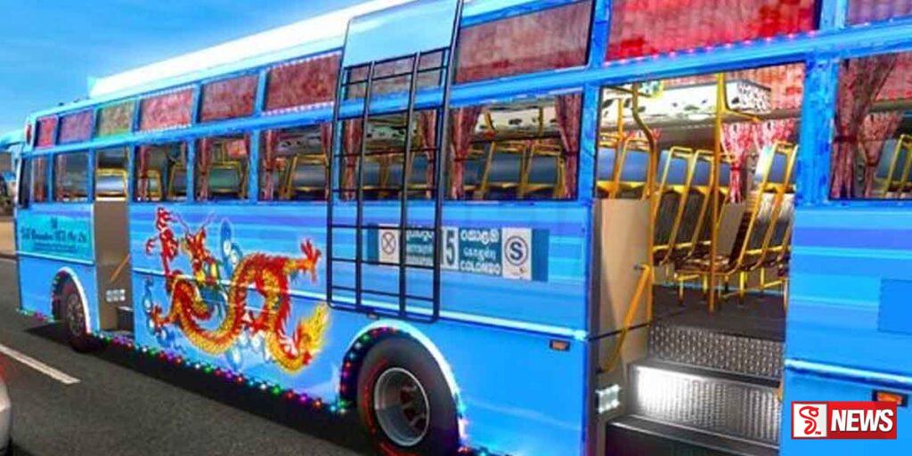 අලංකරණය කල  බස් රථ වලට රතු එළි
