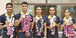 රන් පදක්කම දිනූ තරුෂි කරුණාරත්න යළි දිවයිනට