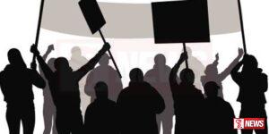 දුම්රිය නියාමකවරුන් පිරිසක් වර්ජනයක