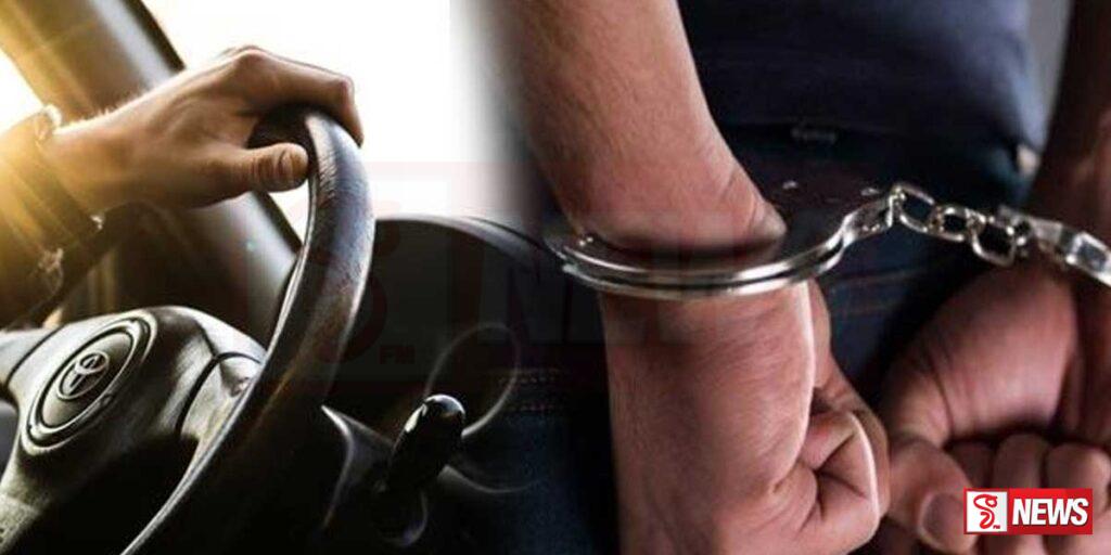 තීරු බදු රහිත දුම්වැටි තොගයක්, කන්ටේනර් රථය සහ රියදුරු සමග අත්අඩංගුවට