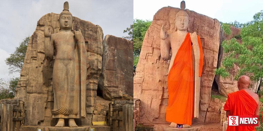 අවුකන බුද්ධ ප්රතිමා වහන්සේට වස්ත්රයක් පැළඳවීම ගැන විමර්ශනයක්