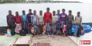 මුහුදු සීමාව උල්ලංඝනය කළ ඉන්දීය ධීවරයන් 22ක් අත්ඩංගුවට