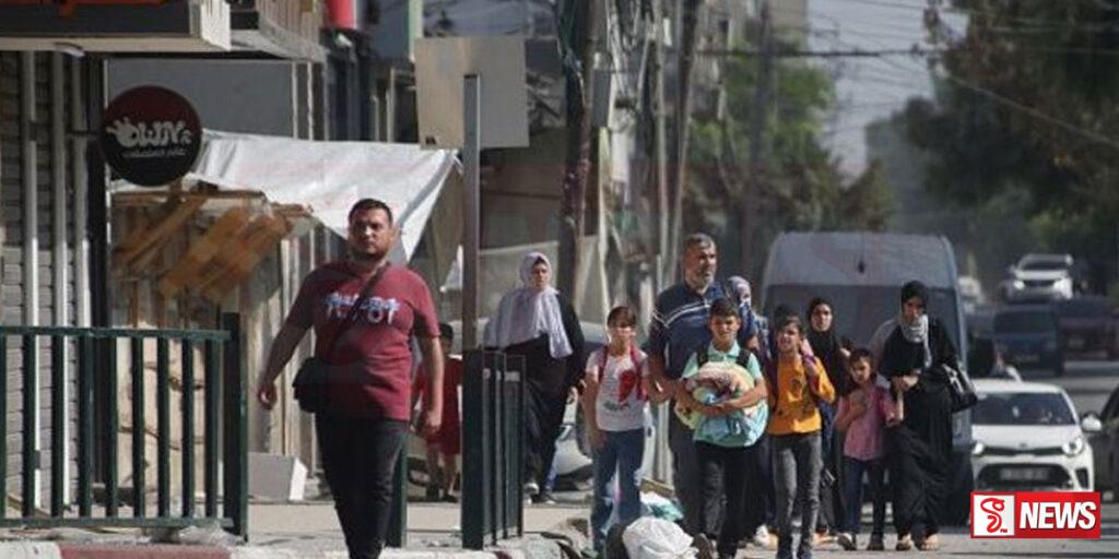 ගාසා තීරයේ සටන්වලින් බේරීම සඳහා ජනතාව රෆා නගරයට