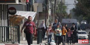 ගාසා තීරයේ සටන්වලින් බේරීම සඳහා ජනතාව රෆා නගරයට