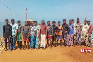 මුහුදු කූඩැල්ලන් දඩයමේ ගිය 16ක් කොටුවෙයි