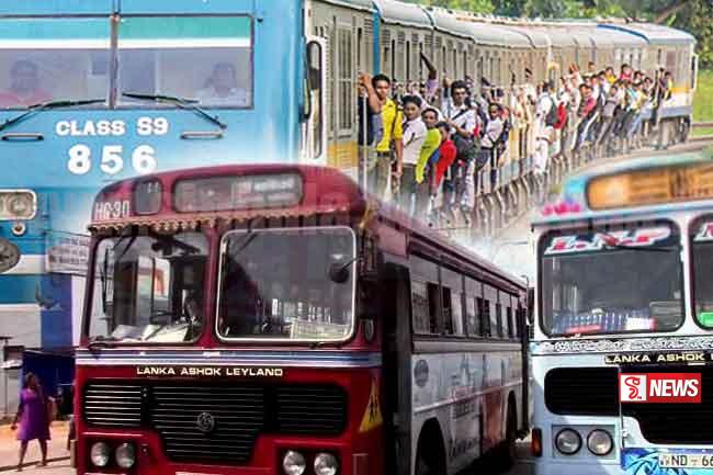 අද සිට විශේෂ බස් රථ හා දුම්රිය සේවාවක්