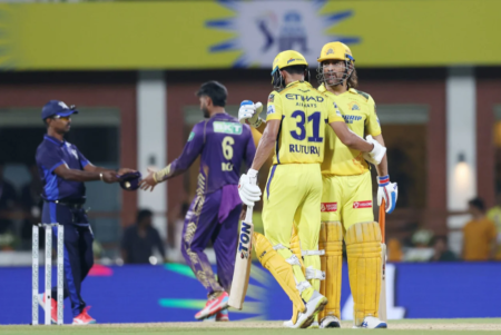 CSK කණ්ඩායම හමුවේ KKR කණ්ඩායමට කඩුළු 07ක පරාජයක්