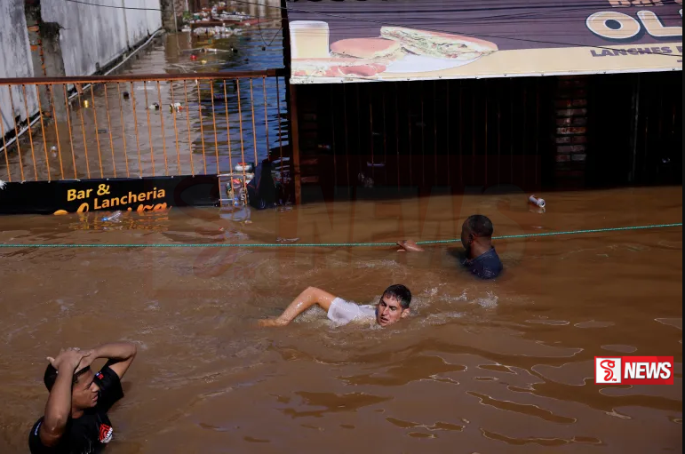 බ්රසීලයේ ගංතුරින් 75 දෙනෙකු ජීවිතක්ෂයට