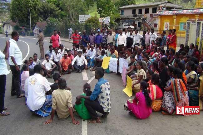 දික්ඔය වතුයායේ කම්කරුවන් උද්ඝෝෂණයක