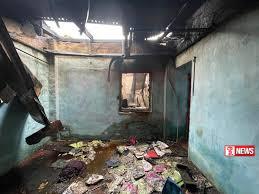 වතු නිවාස පේළියක ඇති වූ ගින්නකින් දෙදෙනෙකු ජීවිතක්ෂයට