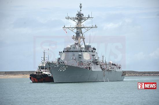 ඇමරිකානු යුද නැවක් හදිසියේ කොළඹට