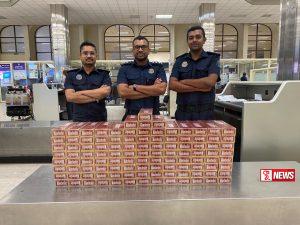 නීතිවිරෝධී ලෙස කටුනායක ගුවන් තොටුපොළට ගෙන ආ දුම්වැටි තොගය