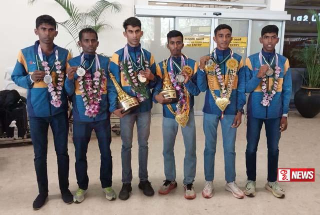 දකුණු ආසියානු රට හරහා දිවීමේ පදක්කම්ලාභීන් කටුනායකට