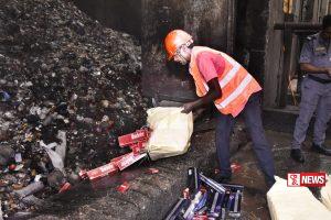 හොර සිගරැට් විනාශ කෙරේ