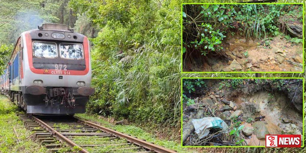 අනවසර මැණික් ගැරීම නිසා දුම්රිය මාර්ගය යලි නායයෑමේ අවධානමක්