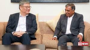 චීන වාණිජ කටයුතු ඇමති දිවයිනට