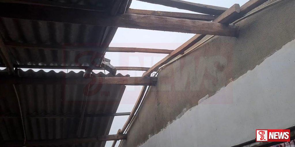 මහ සුළඟෙන් හැටන්හි නිවෙස්වල වහළ රැසකට හානි