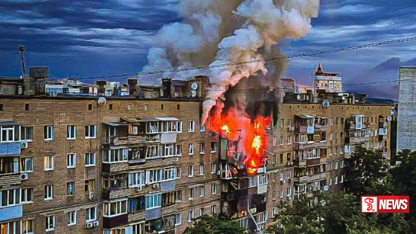 රුසියාවෙන් යුක්රේනයට ඩ්රෝන ප්රහාරයක්