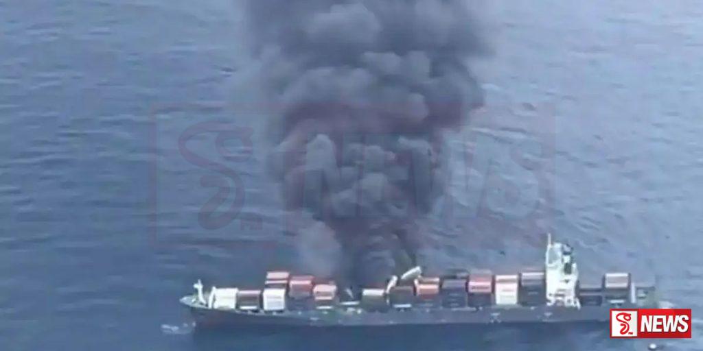 කොළඹින් පිටත් වූ නැවක් හදිසියේම පුපුරයි