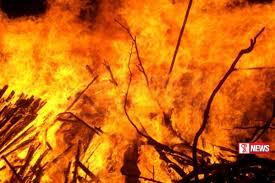 ගින්නකින් වයෝවෘද්ධ පුද්ගලයෙක් ජීවිතක්ෂයට