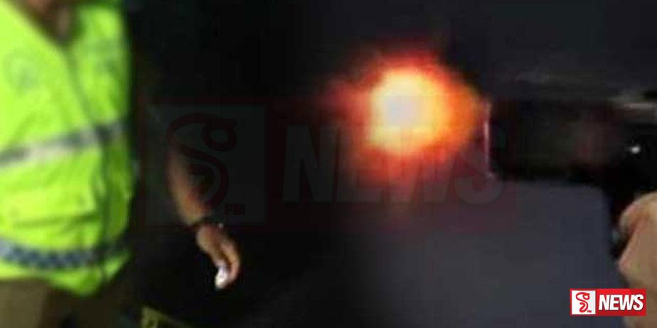 අණ නොතකා ධාවනය කළ යතුරු පැදියකට පොලිසියෙන් වෙඩි