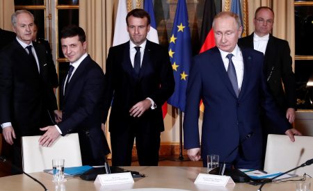 රුසියානු සහ යුක්රේන ජනපතිවරුන් අතර හමුවක් ?