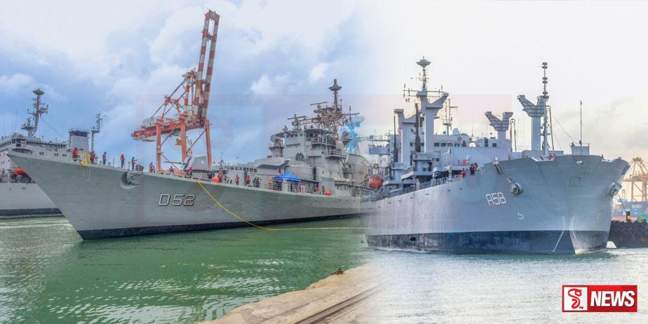 ඉන්දීය නාවික හමුදාවට අයත් නෞකා දෙකක් කොළඹ වරායට