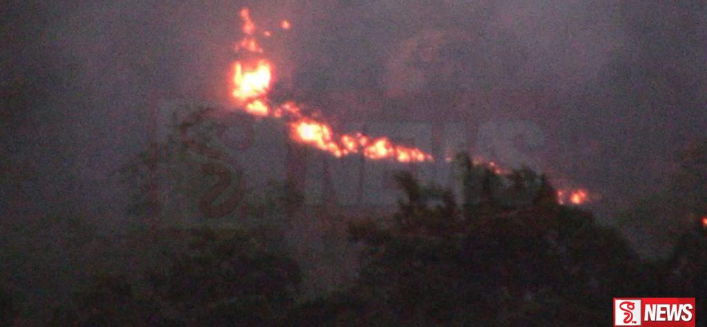 පුනාගල කදු රක්ෂිතයේ පහළ කොටසේ ගින්නක්